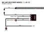 Technical wiring diagram illustrating the electrical connections between the lamp, switch, power source, and control modules.